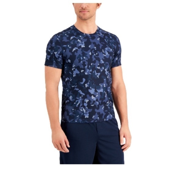 Id Ideology Mens Mens Birdseye Printed Training T-Shirt, MultiColor, small blue - Picture 2 of 4